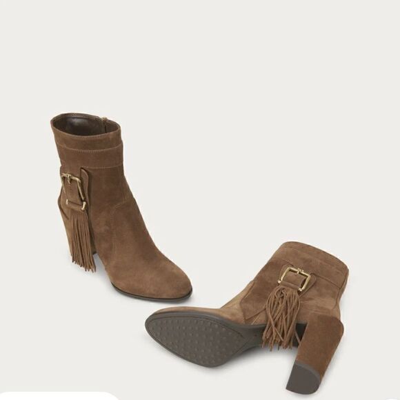 🌟NEW🌟TOD’S🌟Brown Suede Ankle Boots with Tassels - Picture 5 of 6